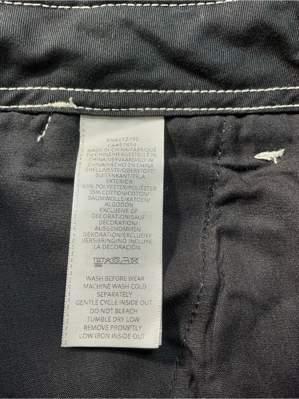 True Religion Men’s Black Slim Straight Jeans with White Contrast Stitching